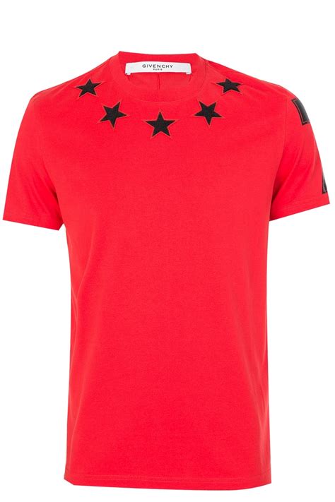 givenchy t shirt red star|men's givenchy t shirt sale.